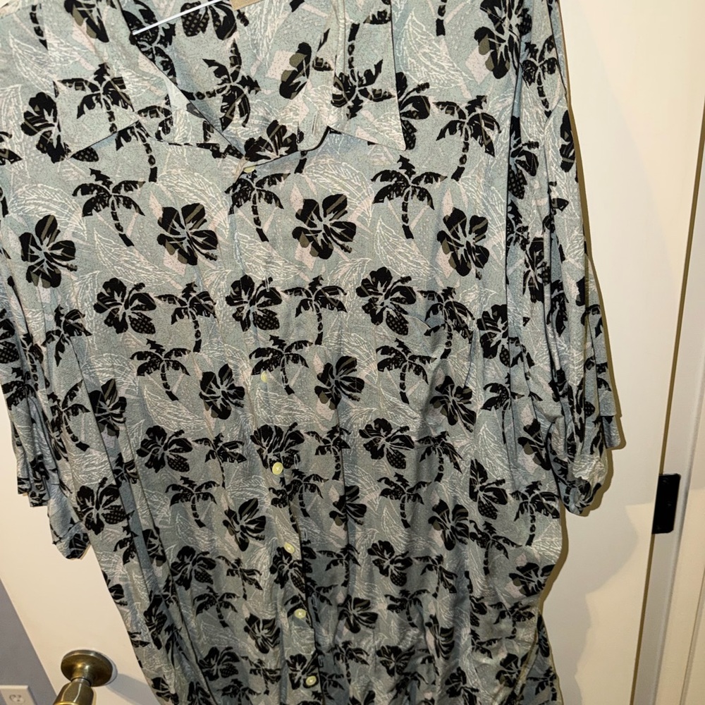 Floral Black and Gray Men's Shirt